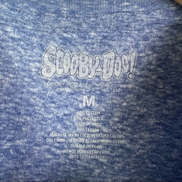 Scooby Doo Mystery Machine Heathered Blue Short Sleeve TShirt Size Medium - Picture 3 of 4